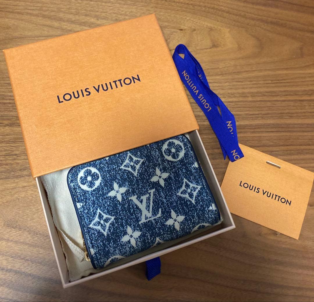 ルイヴィトン　ジッピーパース ジャガードデニム　マリーヌ