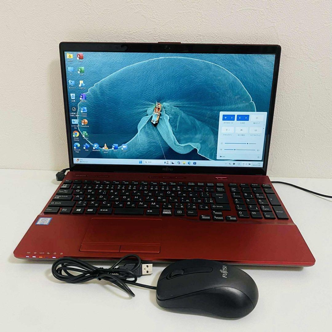 Y911 FujitsuノートパソコンSSD第7世代 WEBカメラWin11高速