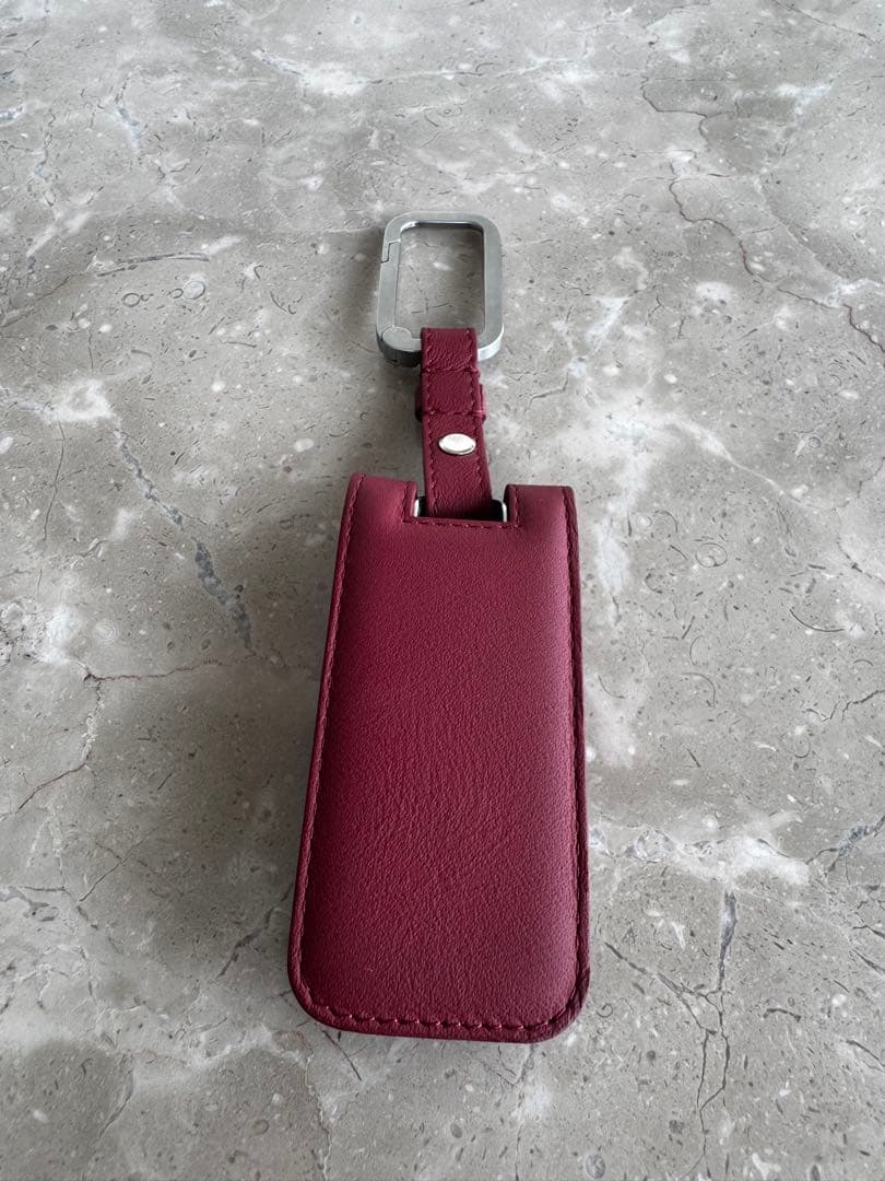 ポルシェ バーガンディ レザー キーケース