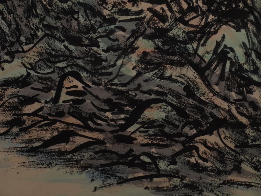 中国清時代の掛軸　唐寅作　激安骨董品　肉筆保証 古美術 DE419A3-5