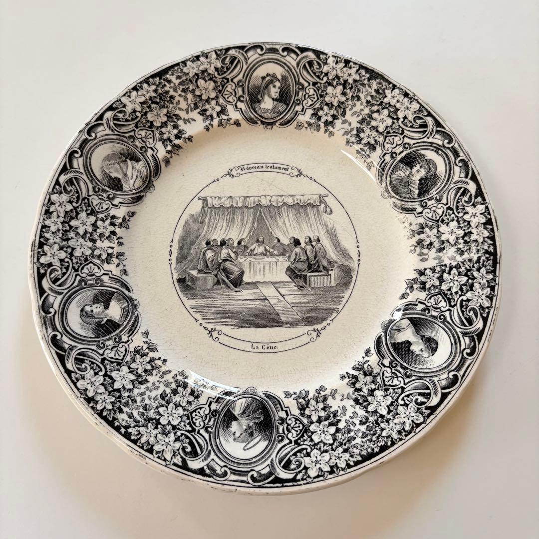 グリザイユ　アンティークプレート