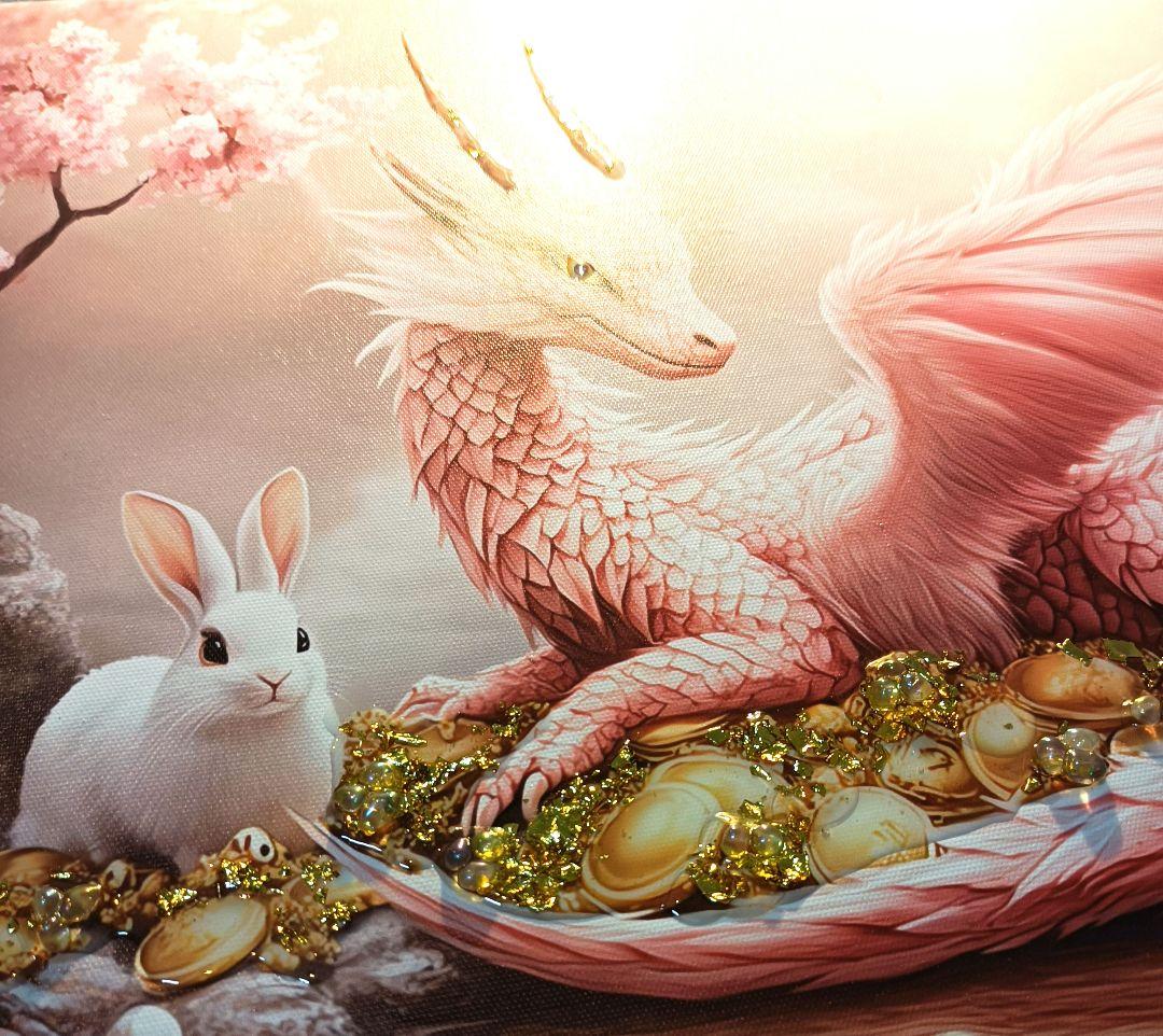 m*a様 開運絵画　❀財宝ザックザク愛うさぎ❀