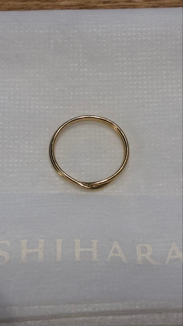 AMU様SHIHARA ダブルリング 0.9 K18イエローゴールド