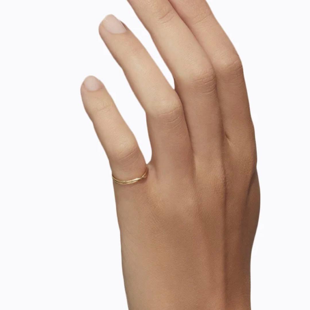 AMU様SHIHARA ダブルリング 0.9 K18イエローゴールド