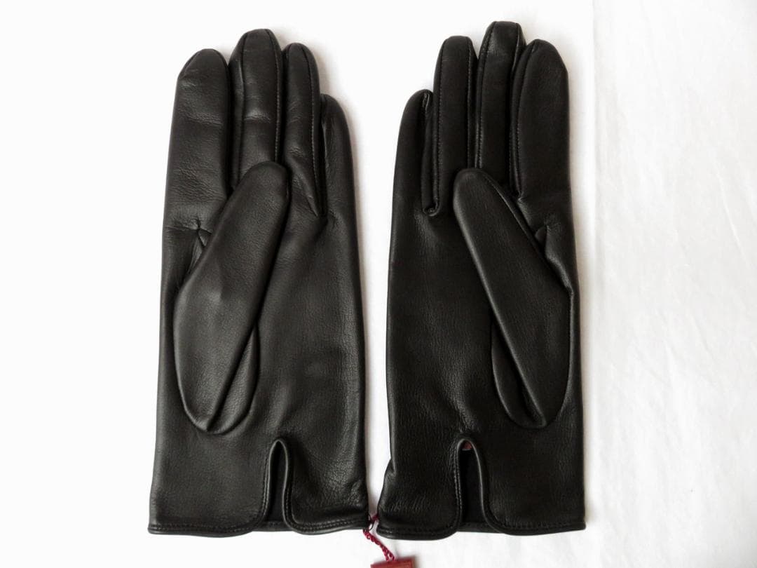 デンツ Milton レザーグローブ ブラック 8 アンラインド 英国製 羊革