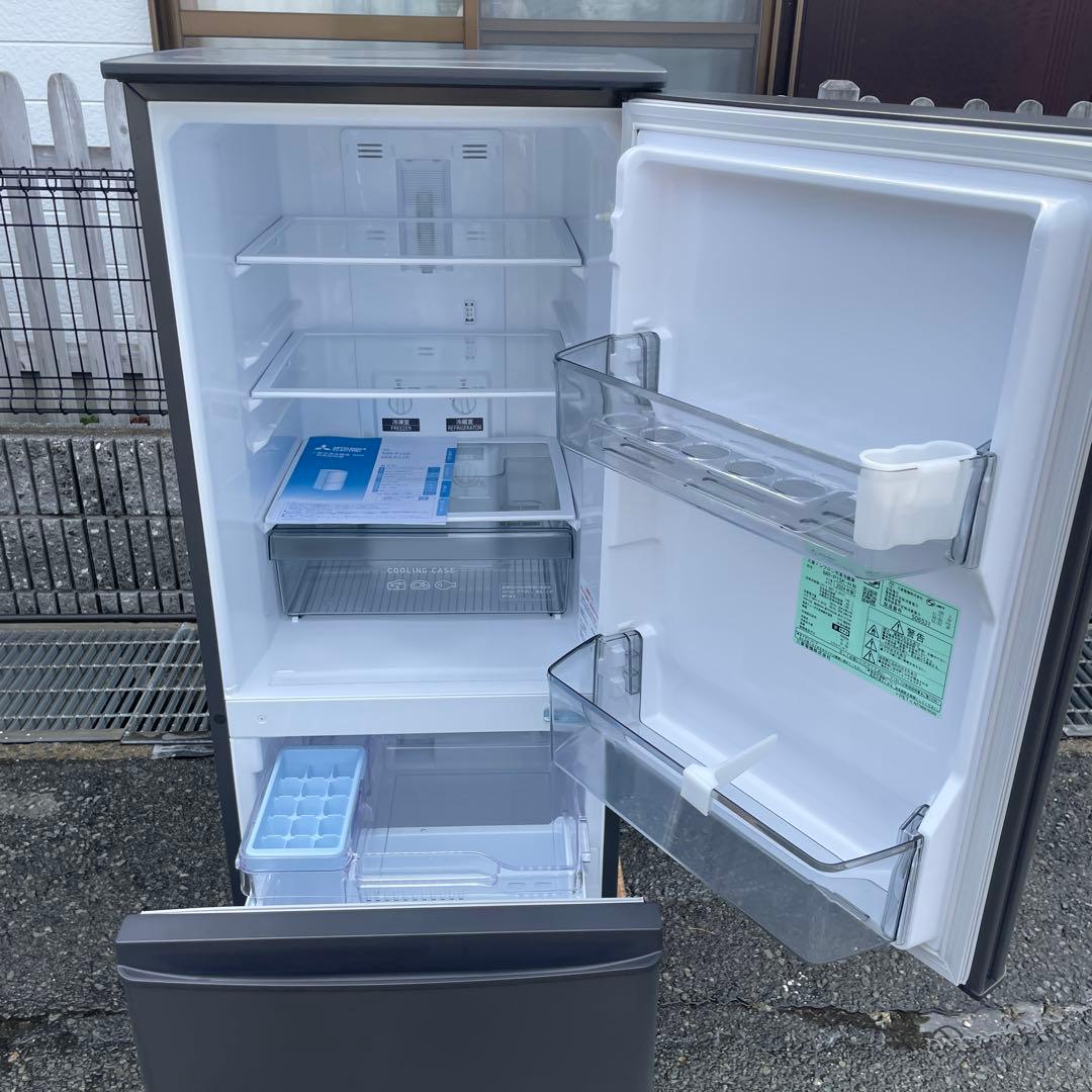 三菱2024年製146L冷蔵庫 マットチャコール 極美品 送料/設置無料