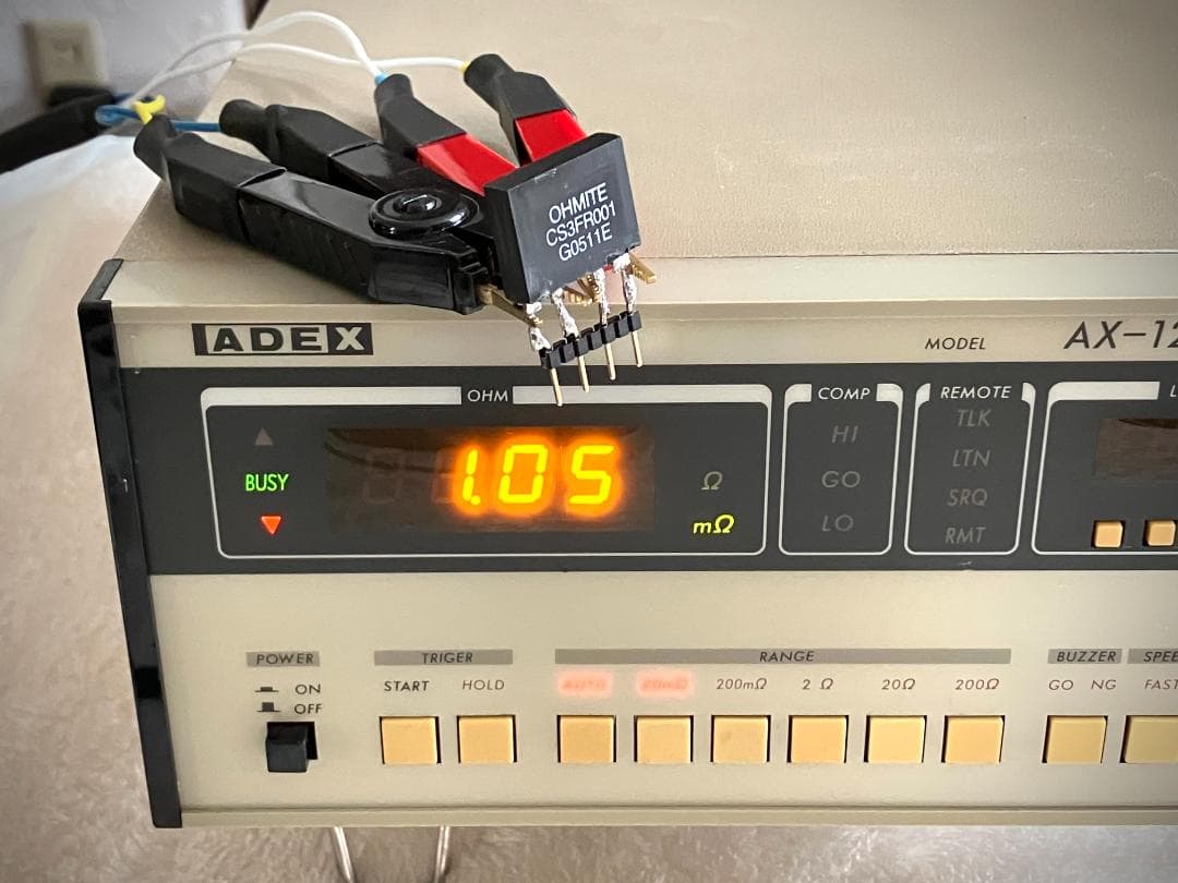 10uΩ分解能_ AC mΩメーター：Kelvin Holder,Clip付き