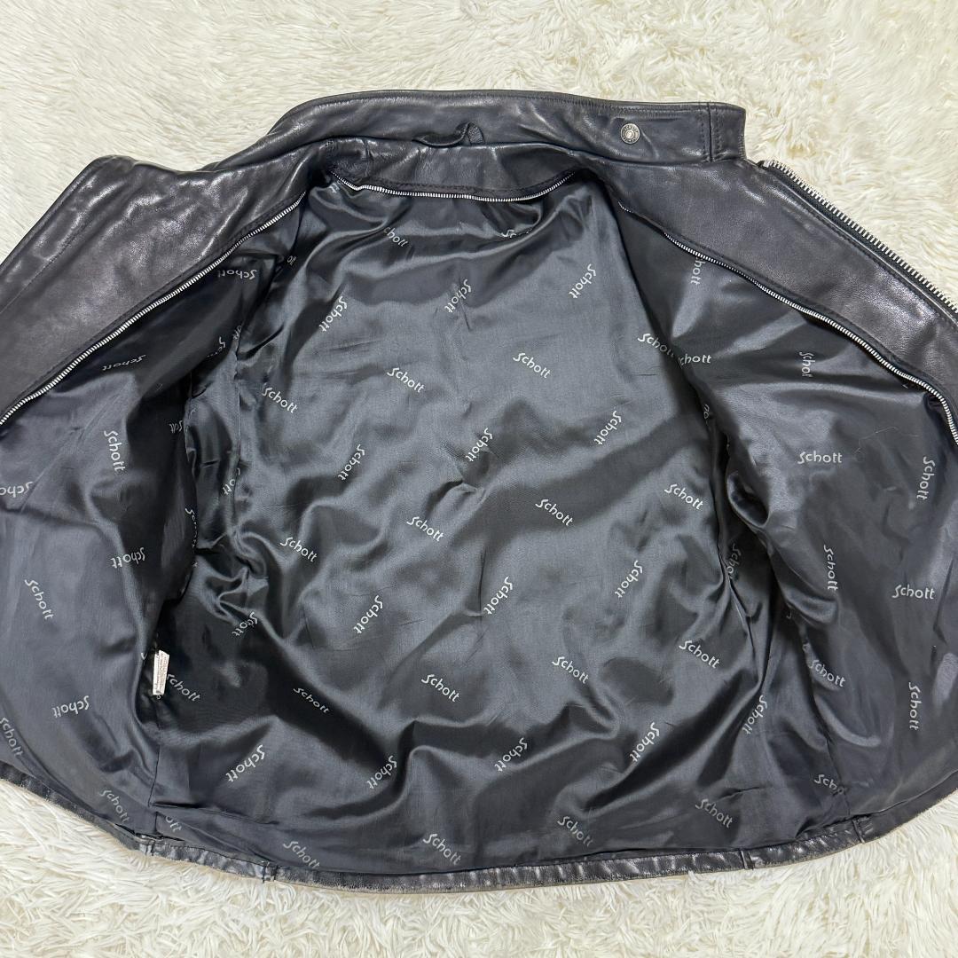 米国製42⭐️Schott ショット 641ST シングルライダース レザー 黒