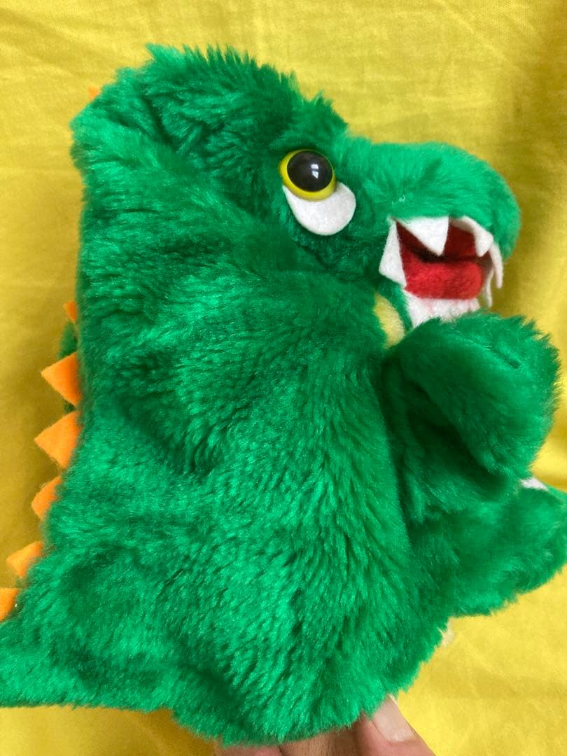 ‼️音が鳴る‼️✳️ゴジラ 恐竜 口からピロピロ ハンドパペット ぬいぐるみ人形‼️