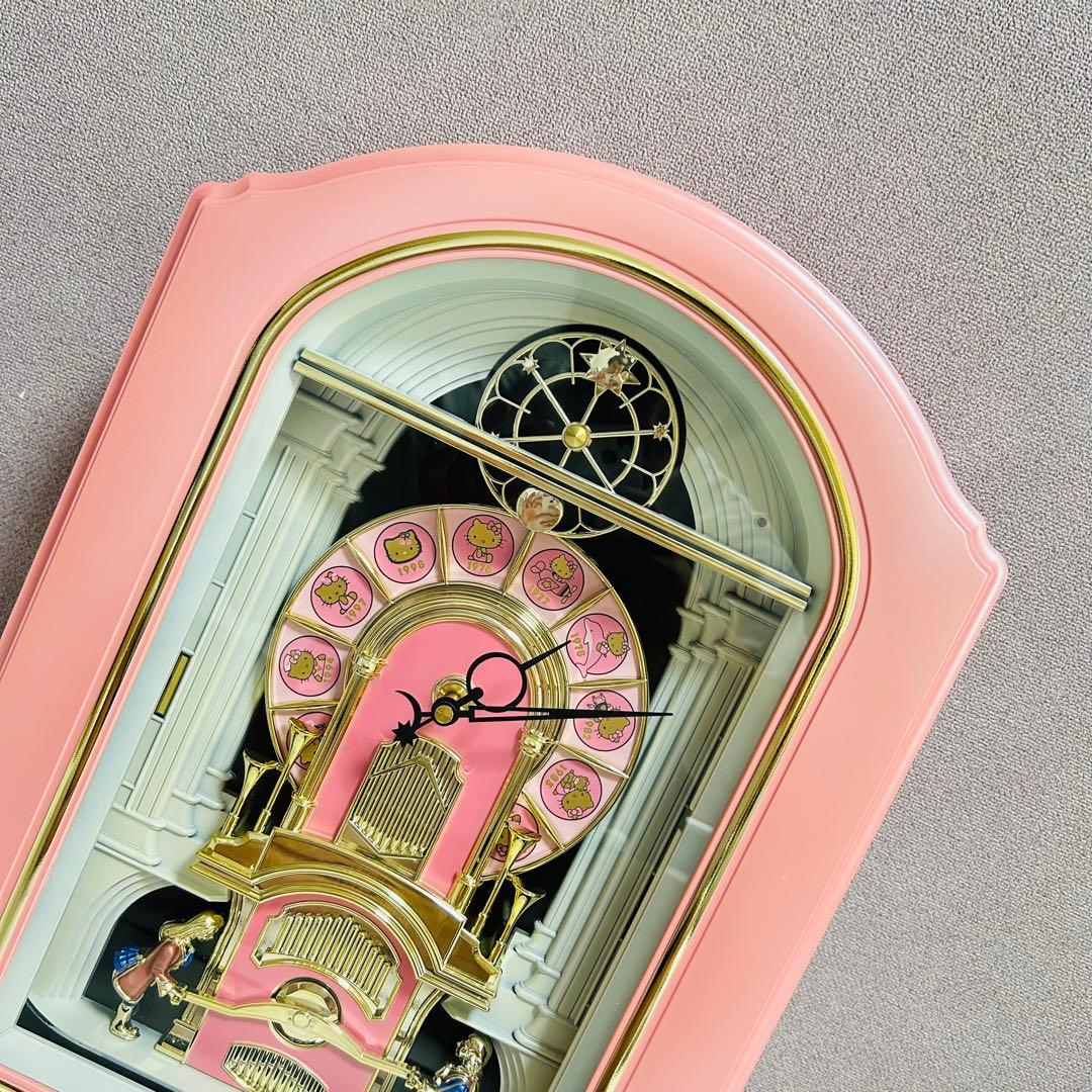 【激レア廃盤品】【美品】ハローキティ からくり時計 735-671 当時品