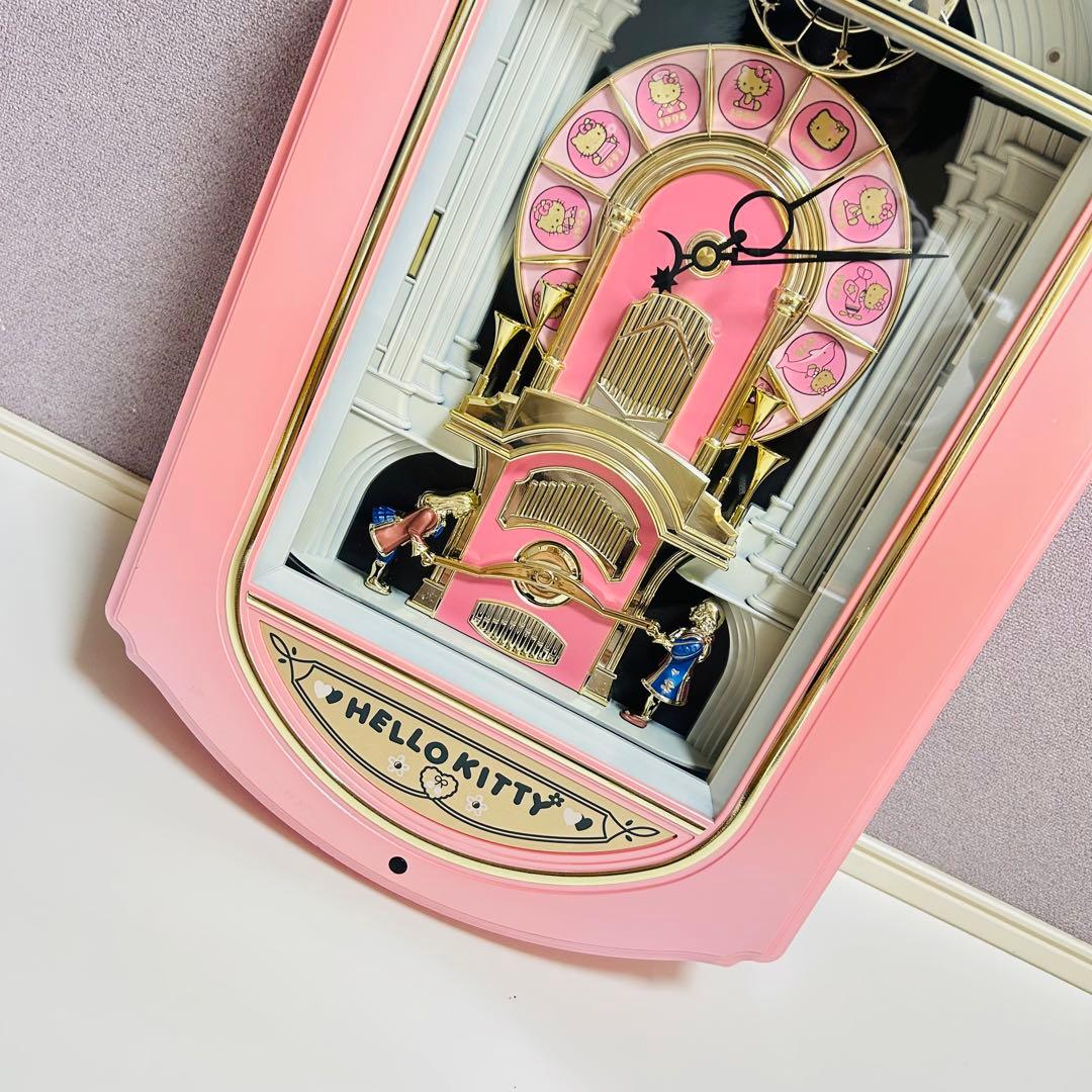 【激レア廃盤品】【美品】ハローキティ からくり時計 735-671 当時品