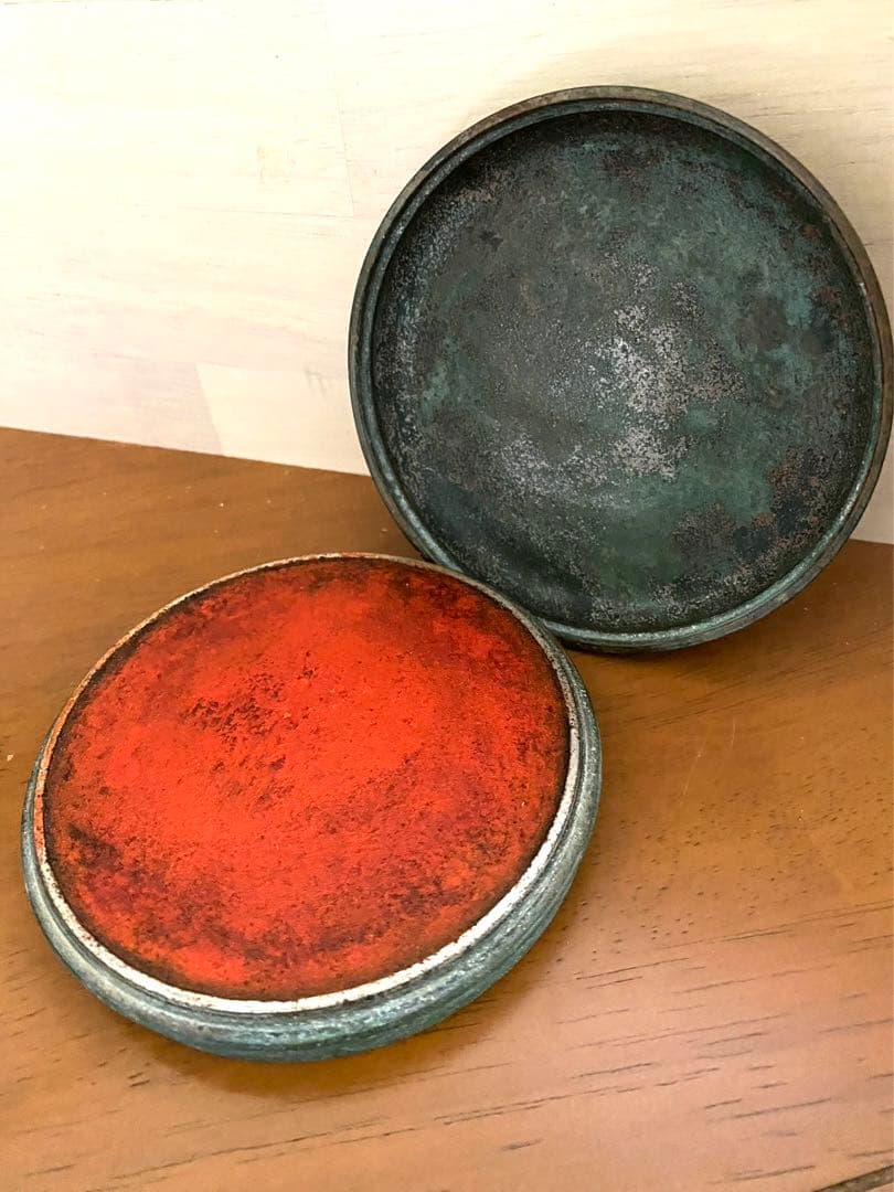 中国古玩 龍文浮彫 朱肉入 清代 唐物 希少品