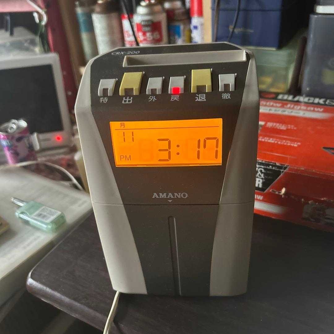 16です。アマノのタイムレコーダーCRX-200中古品。