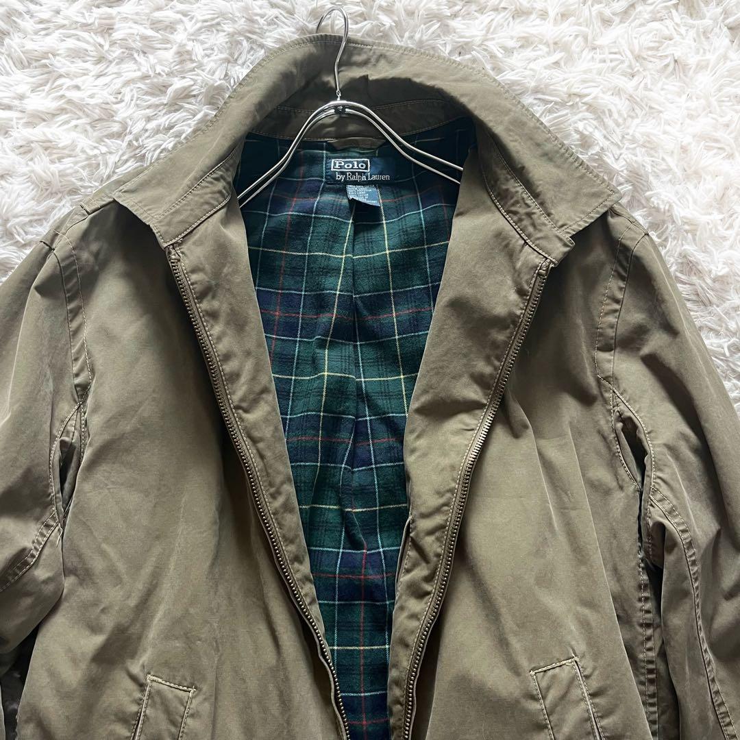 ラルフローレン ワンポイント刺繍 裏地チェック ジャケット オーバーサイズ