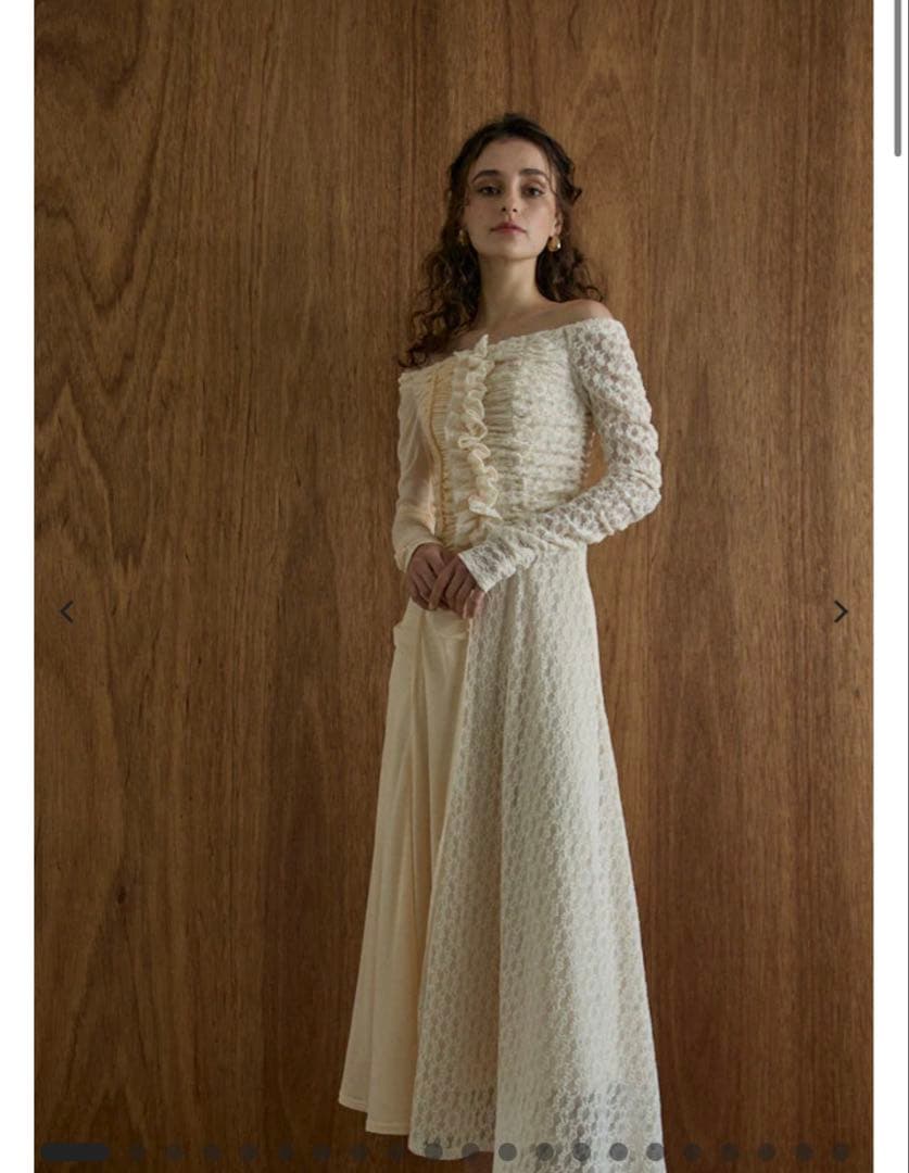 【1/5まで】eradie Lace＆Churu switching dress