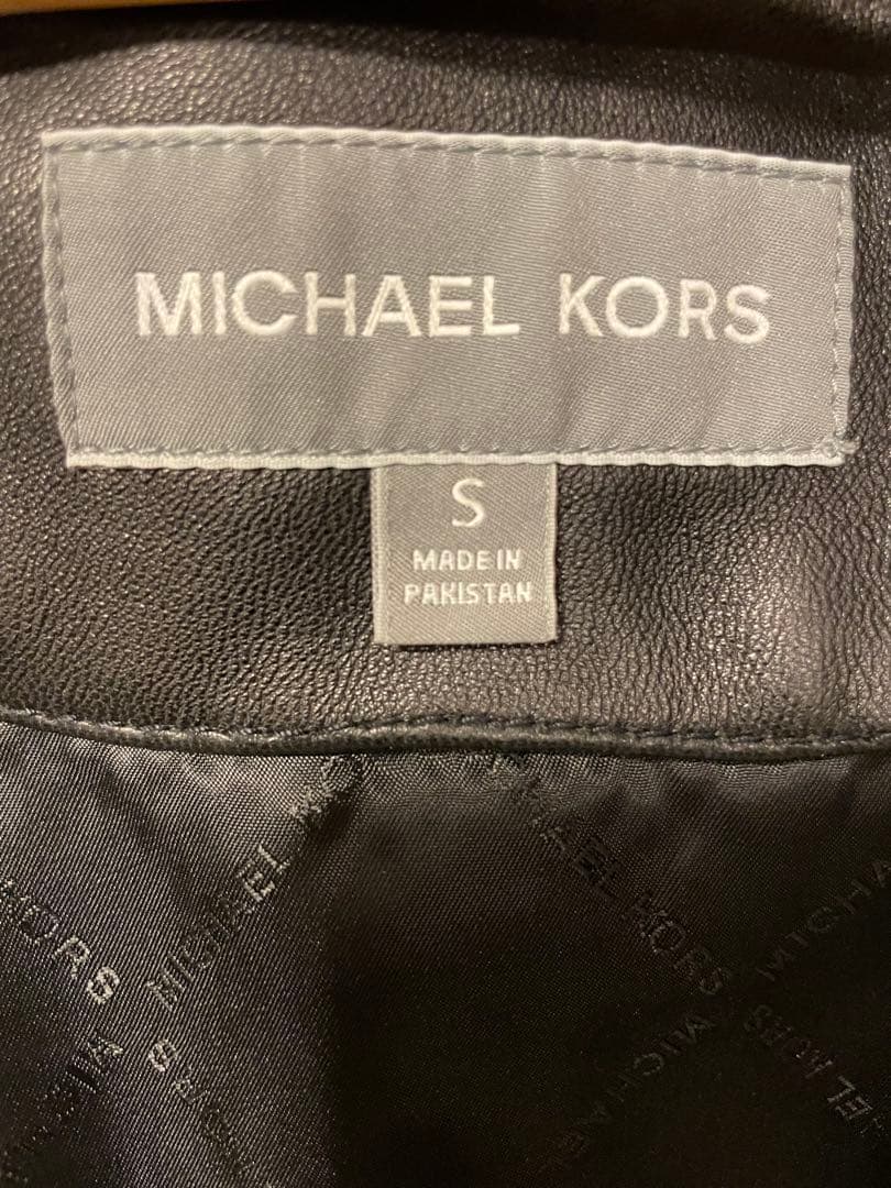 MICHAEL KORS ブラック レザージャケット S