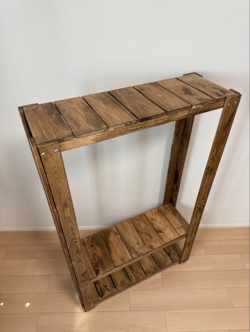 子供用　木製ハンガーラック ナチュラルスタイル　ハンドメイド　キッズ雑貨