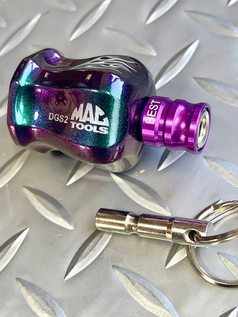 マックツール、2019限定、DGS2,改造グリップキーホルダー紫、マジョーラ使用