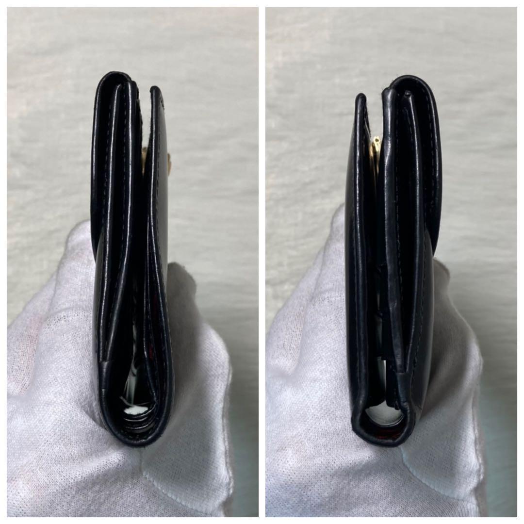 お買い得品　GUCCI グッチ　二つ折り　折り財布　折りたたみ　黒　赤　バイカラ