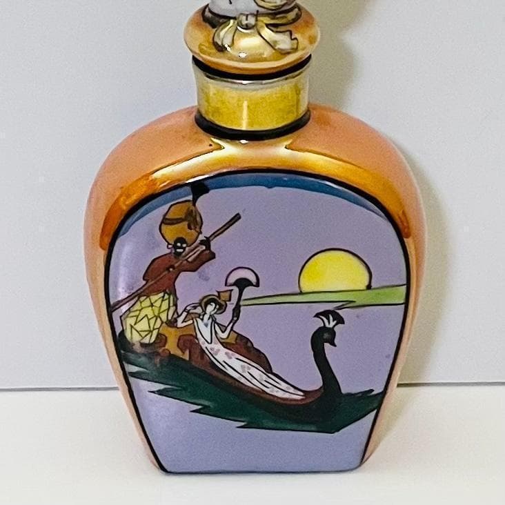 【オールドノリタケ/デコレディ/ゴンドラ/香水瓶】アールデコ/ラスター彩/金彩