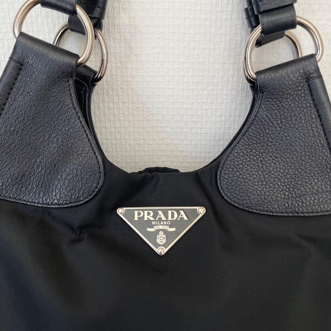 PRADA ショルダーバッグ ブラック ナイロン ワンショルダー プラダ