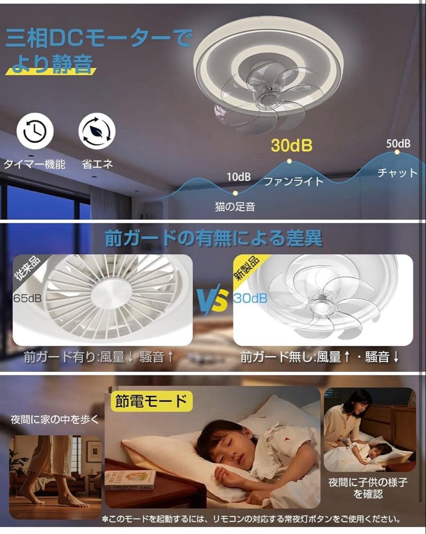 【シーリングファンライト】LED サーキュレーター付き 節電対策 省エネ