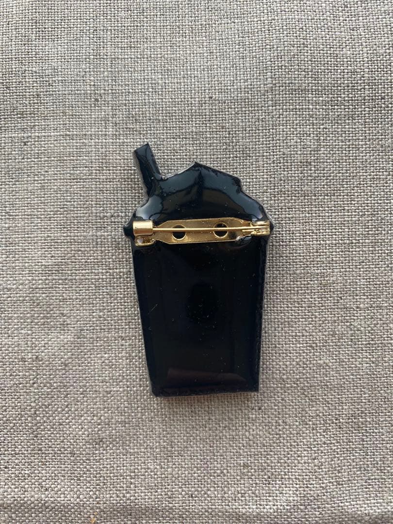 【あい】オートクチュールビーズ刺繡　タンブラー・クロワッサンブローチ