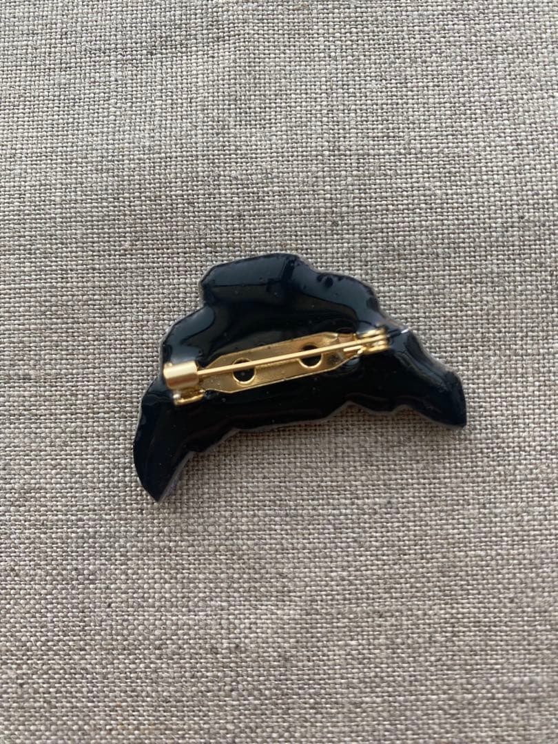 【あい】オートクチュールビーズ刺繡　タンブラー・クロワッサンブローチ