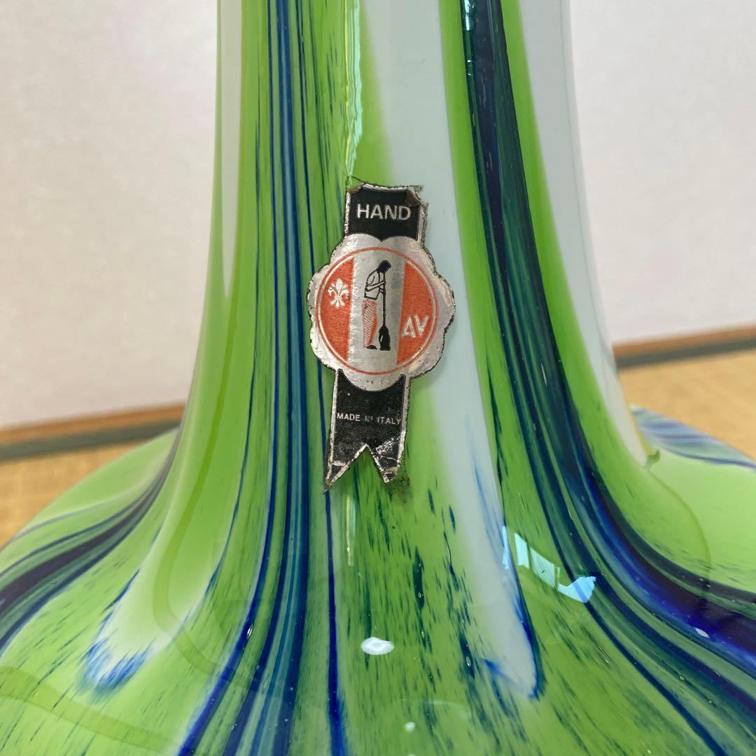 53cm 70`sイタリアヴィンテージハンドメイド花瓶　大型フラワーベース