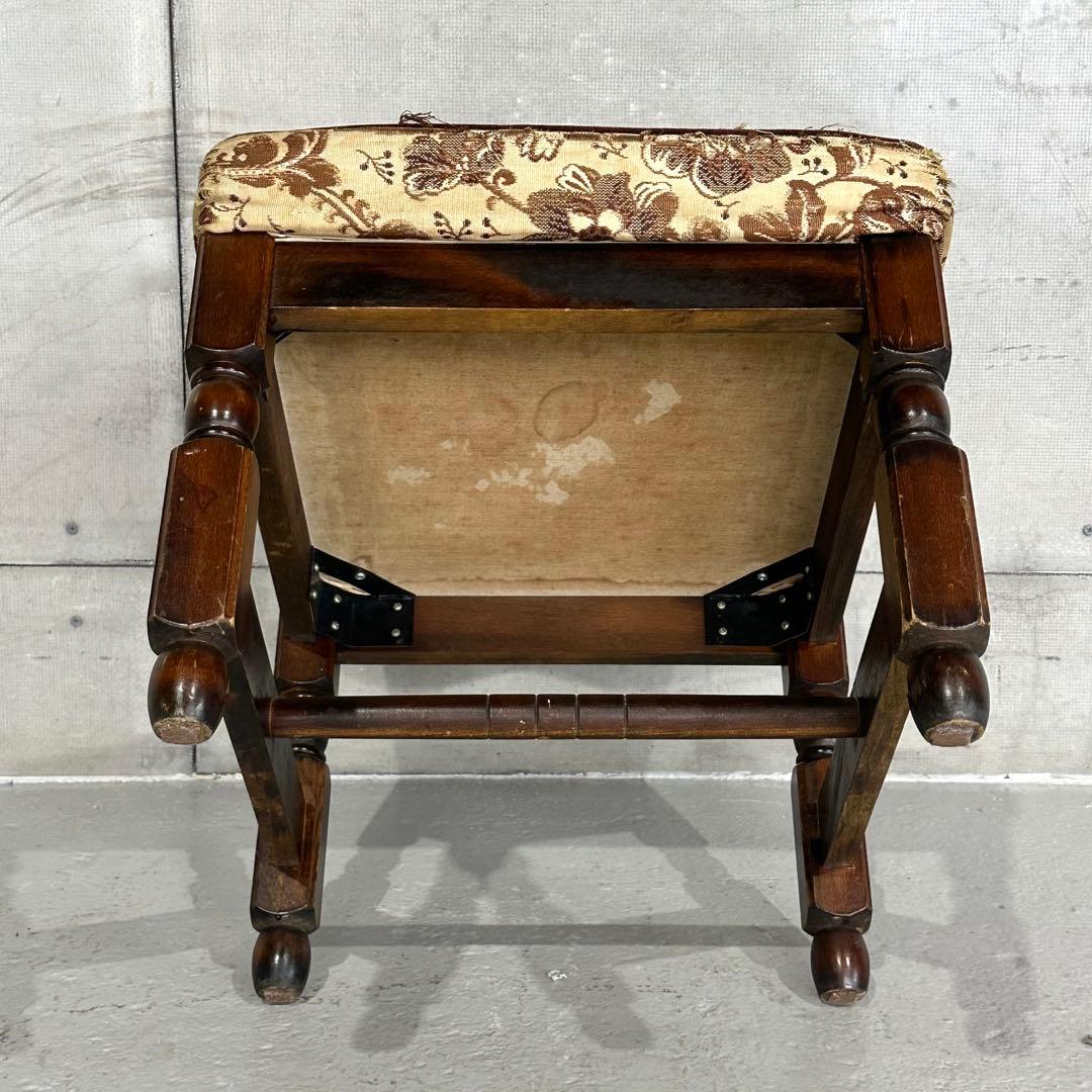 ✦80s✦昭和レトロ ゴブラン織 ヴィンテージ スピンドルチェア 木製 古家具