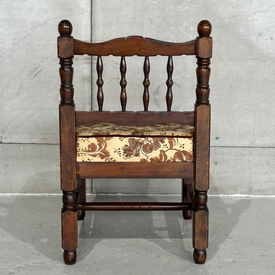 ✦80s✦昭和レトロ ゴブラン織 ヴィンテージ スピンドルチェア 木製 古家具