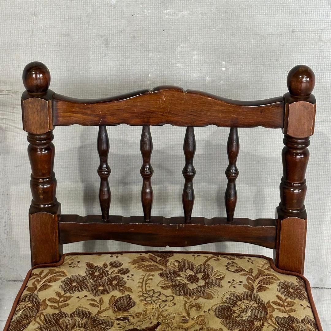 ✦80s✦昭和レトロ ゴブラン織 ヴィンテージ スピンドルチェア 木製 古家具