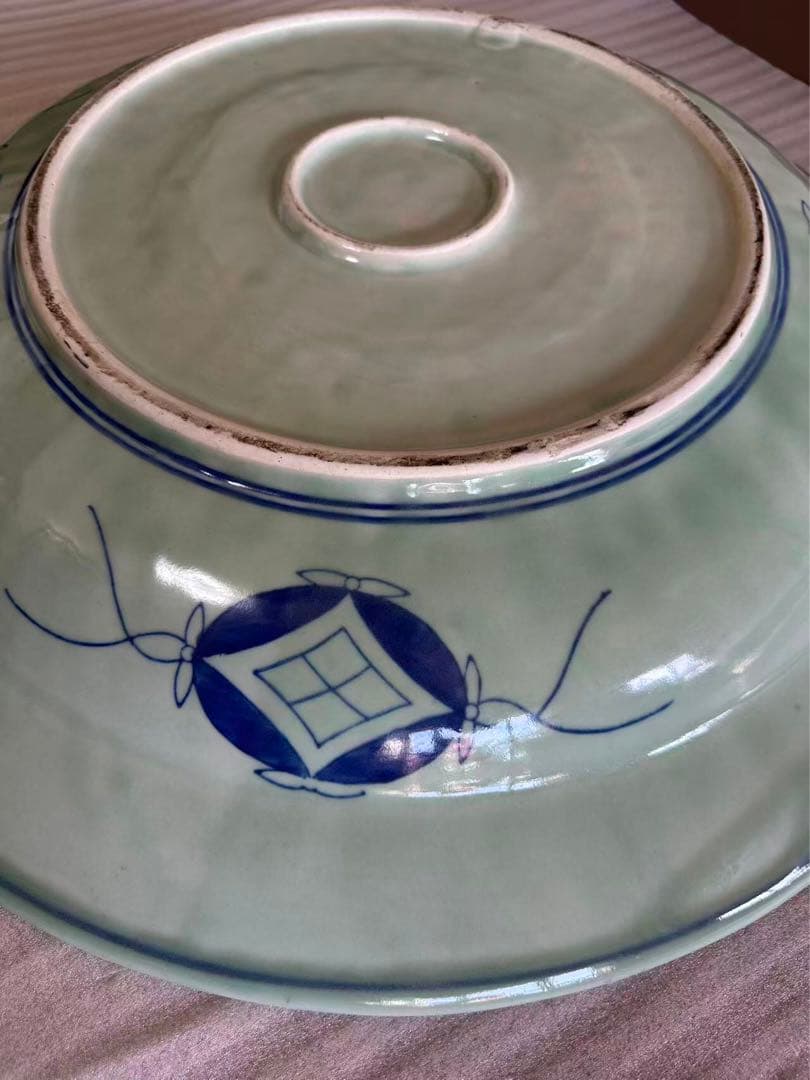 【希少】特大古伊万里　飾り皿　直径62cm　伊万里　古地図 染付　時代物　旧国名