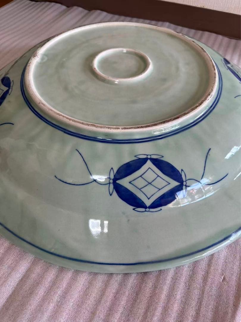 【希少】特大古伊万里　飾り皿　直径62cm　伊万里　古地図 染付　時代物　旧国名