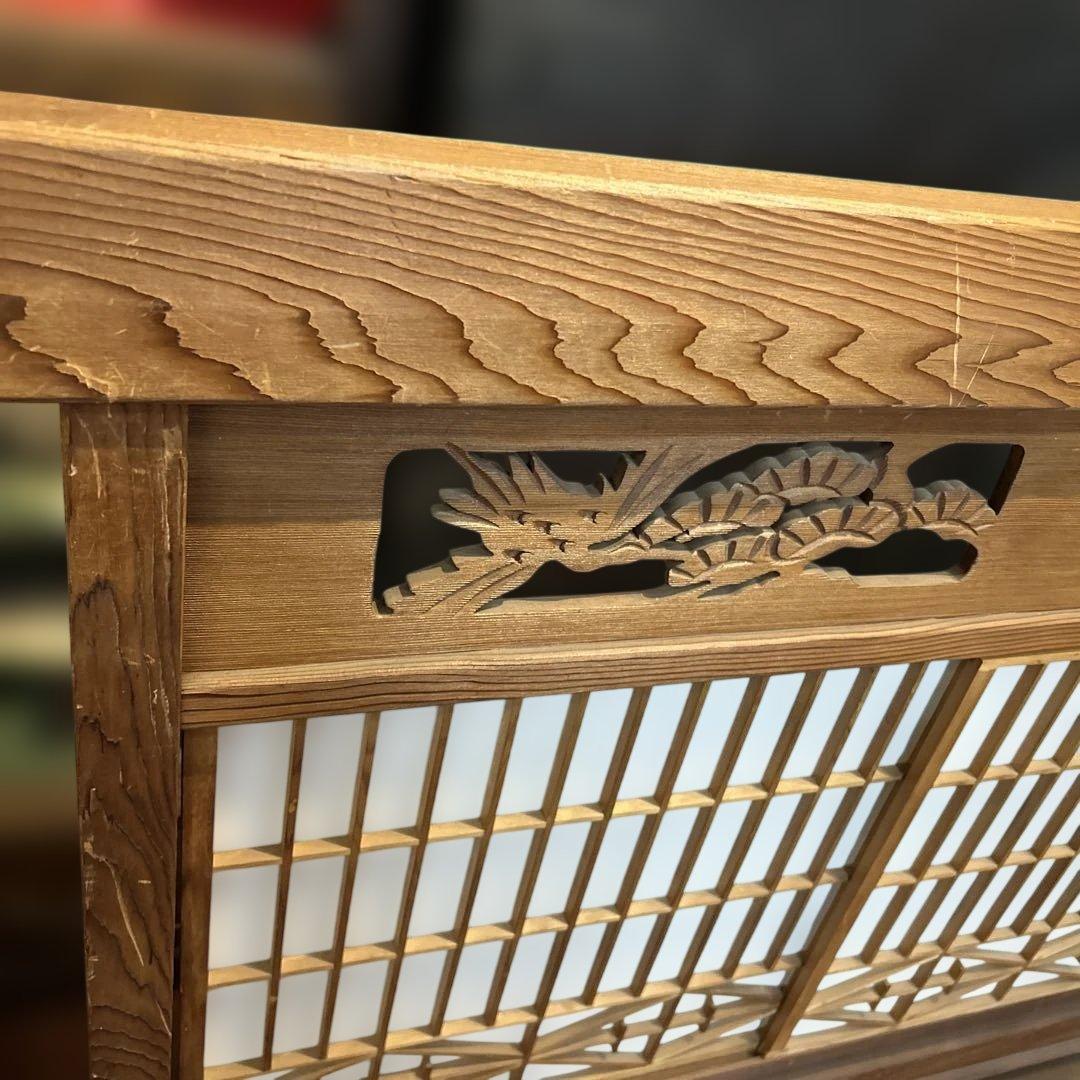 昭和　障子ついたて　欄間　パーテーション　組子