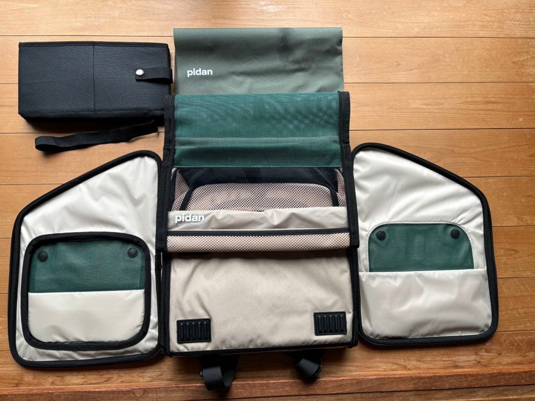 pidan 中型キャリーバッグ グレー/ブラック