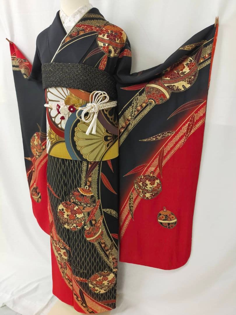 売約済み【WA - modern】★★京友禅振袖3点セット(振袖袋帯長襦袢)★★