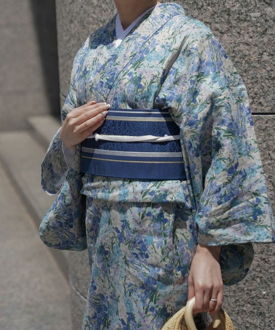 新品同様【定価2.6万】浴衣 兵児帯セットLiberty Fabric HUIT