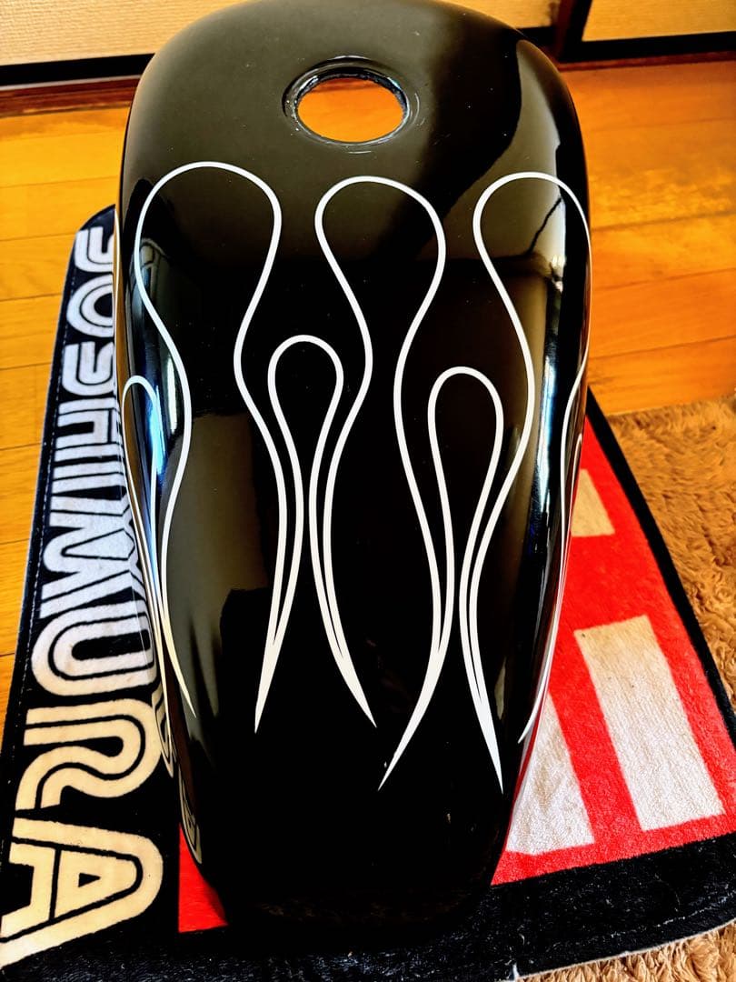 サイモン SIMON ハーレーダビッドソン タンク カバー ブラックフレイム