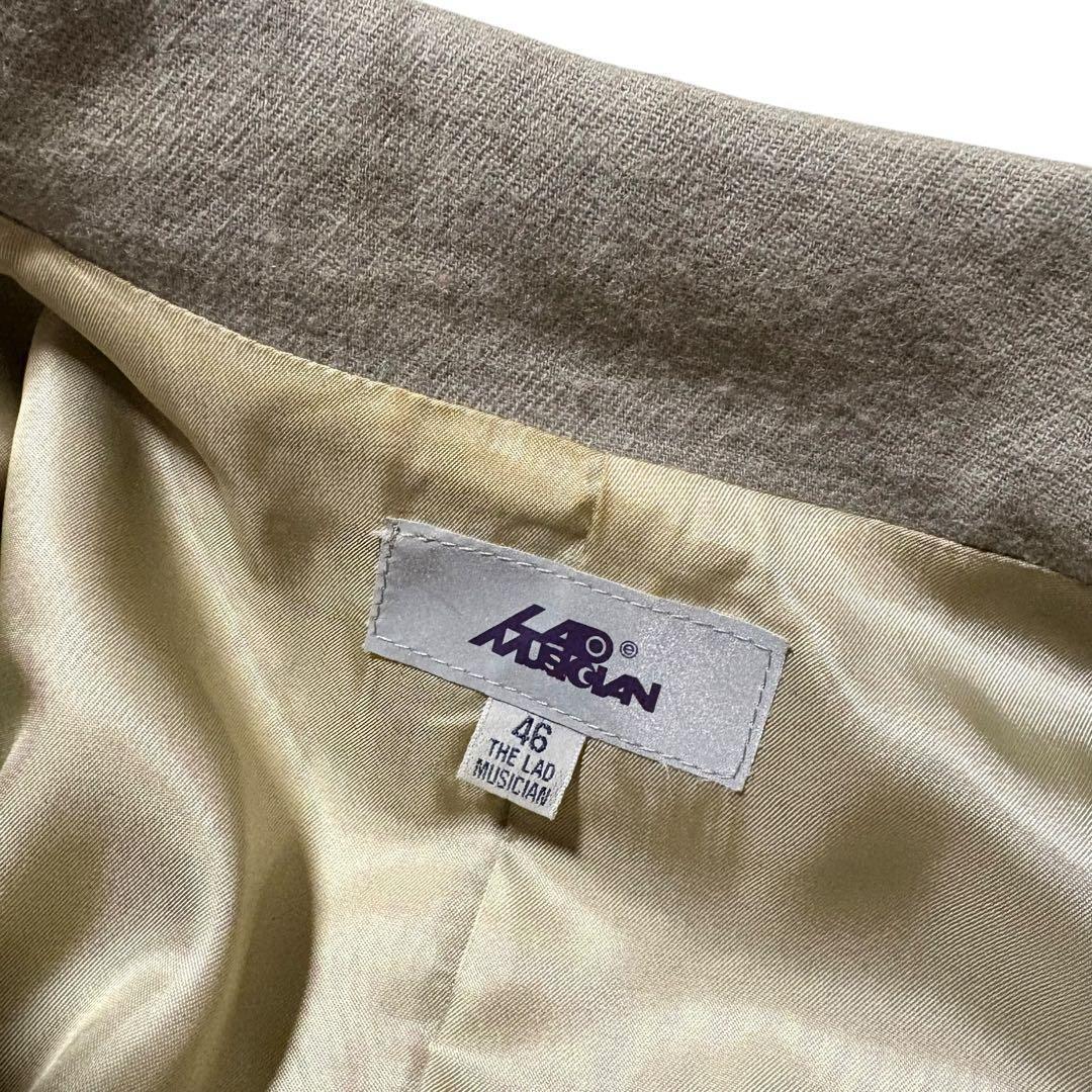 希少 LAD MUSICIAN 初期タグ ダブルジッパー ロングコート 46