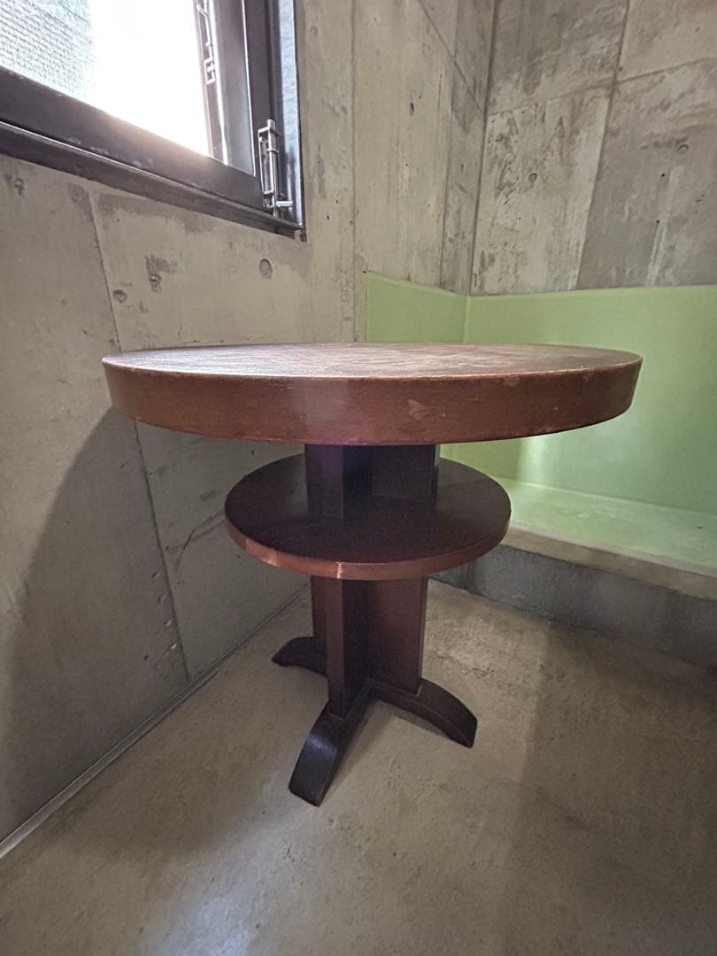 古家具　丸テーブル　木製　古道具