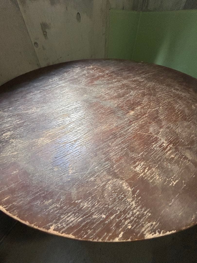 古家具　丸テーブル　木製　古道具