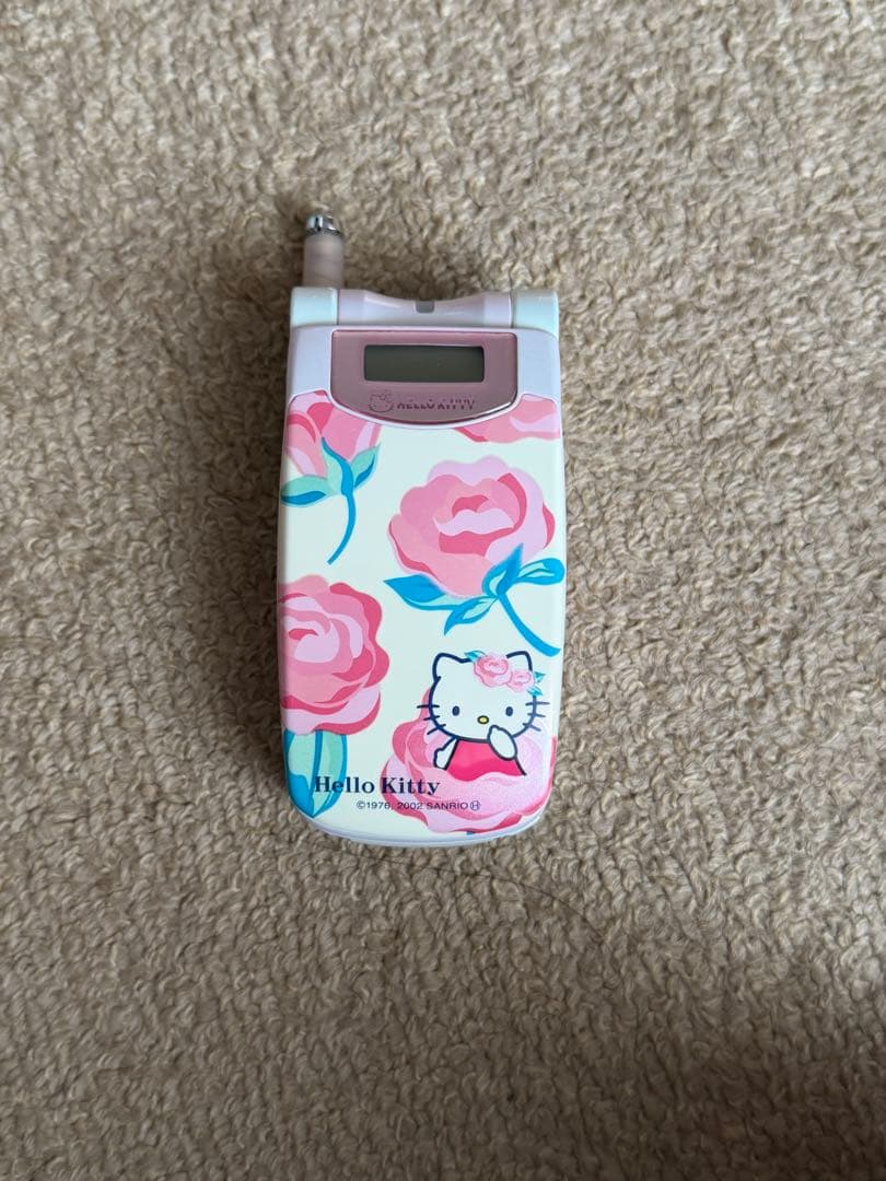 [激レア] レトロ ハローキティ A3014S 携帯電話 本体 箱 セット