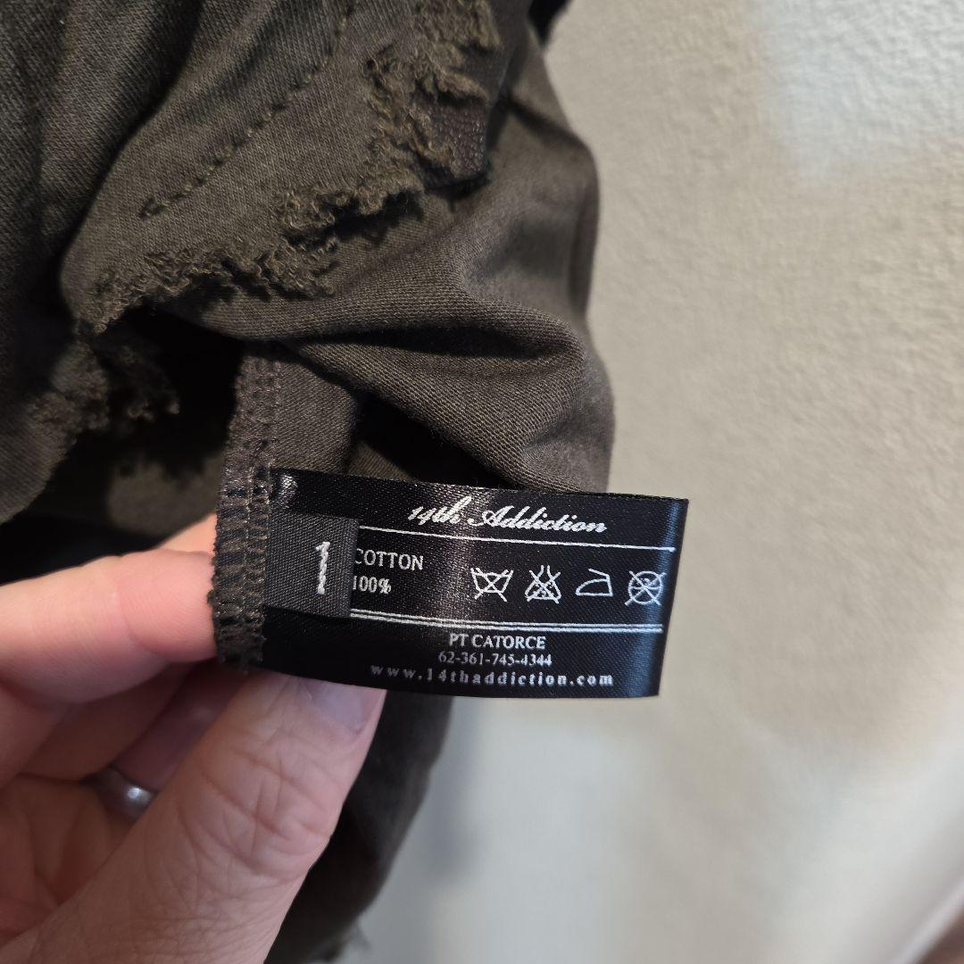 14th Addiction Snake Print Tシャツ S チャコール