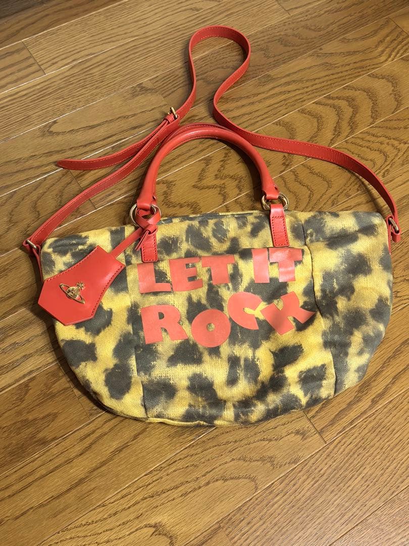 VivienneWestwood ショルダーバッグ ヒョウ柄 イエロー