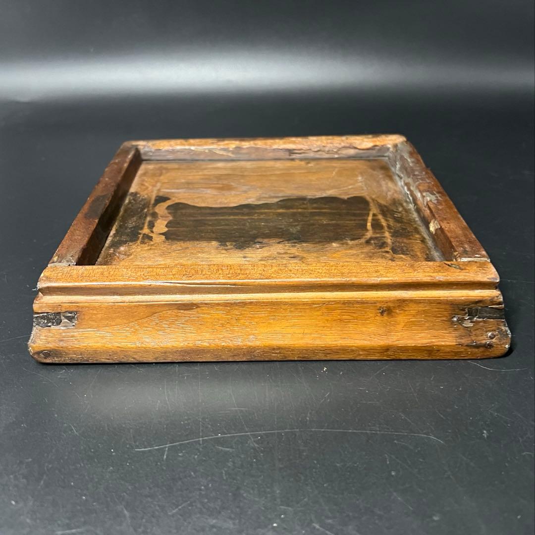 李朝 四方盆 木製 角盆 酒盆 茶盆 古民藝 朝鮮古美術 民藝 花台 展示台