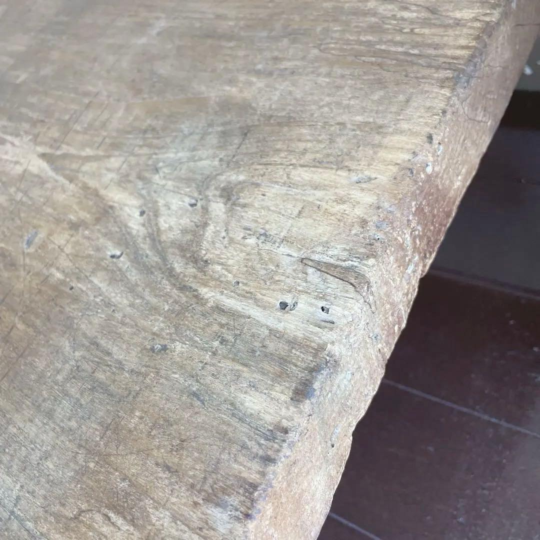 ✨裁ち台✨アンティーク　天板5cm 一枚板　引き出し付