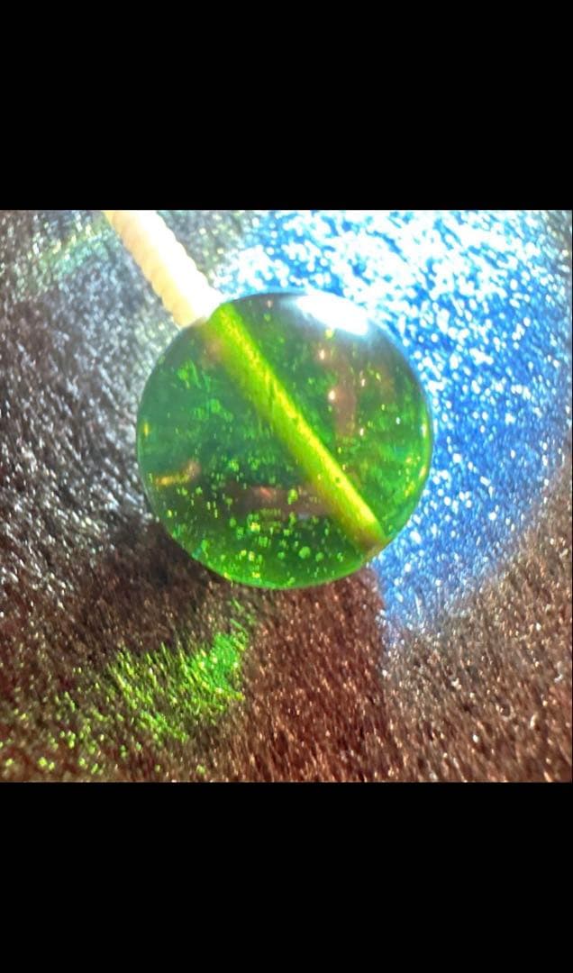 【13.8mm・存在感ある特大】モルダバイト 龍紋・気泡鮮明（鉱石専門店購入）