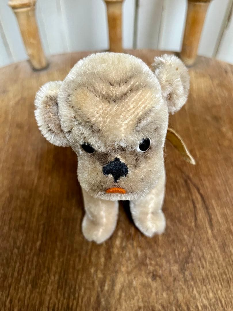 シュタイフ　モプシー　パグ　犬　13cm ぬいぐるみ　ヴィンテージ