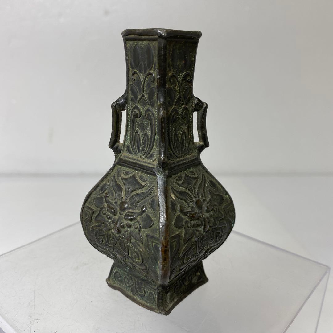 慶山堂　銅製　花瓶　147g タルカニ　東さ7-1124②